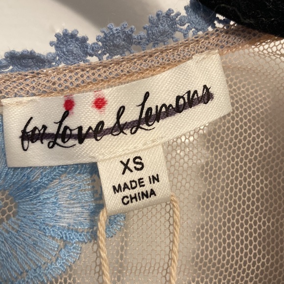 For Love and Lemons Light Blue and Nude Temecula Maxi Dress - Picture 7 of 9